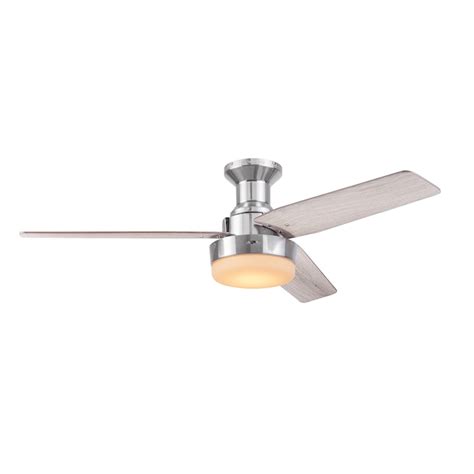 Harbor Breeze Mac 52 In Brushed Nickel Color Changing Indoor Flush