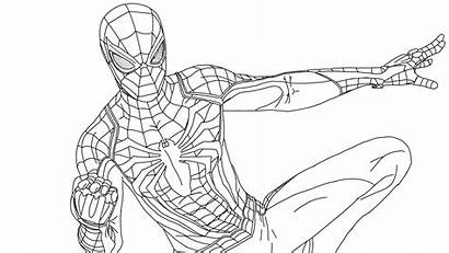 Ps4 Spiderman Spider Coloring Iron Printable Avengers