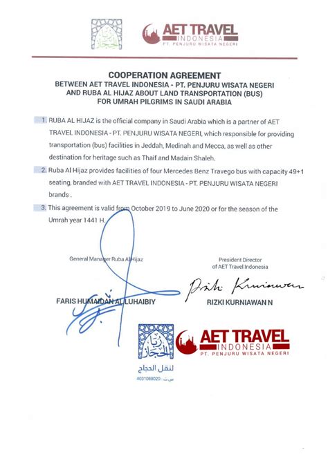 Dokumen perjanjian kerja sebagaimana ditentukan dibawah ini harus dibaca serta merupakan bagian dari perjanjian kerja ini, yaitu: Contoh Surat Penawaran Jasa Travel - Download Contoh Surat ...
