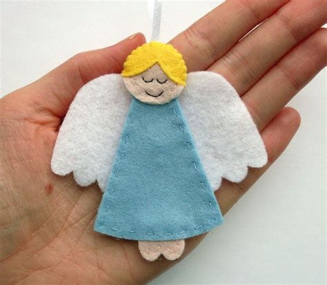 Angels Pdf Pattern Felt Christmas Ornament Sewing Tutorial And