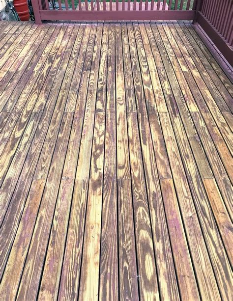 Deck Stain Removed After Sanding And Before Chemical Stripper