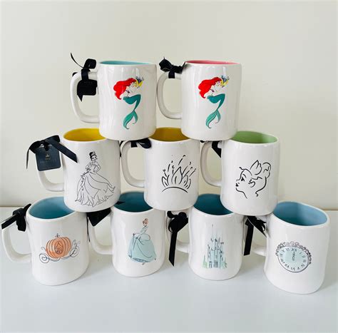 Rae Dunn Disney Princess Up Til Midnight Mug Cinderella Double Sided