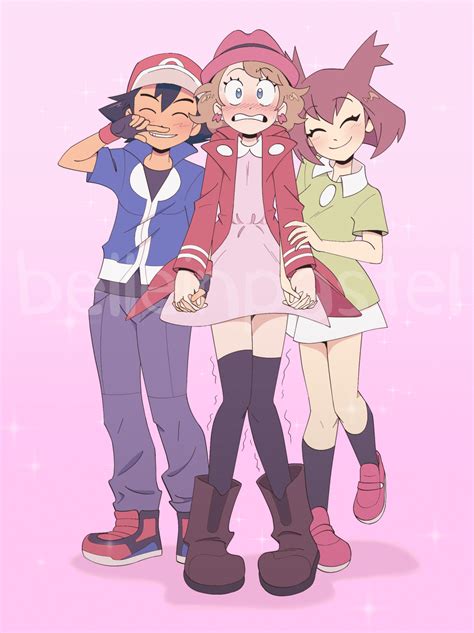 Ash Ketchum Serena And Bianca Pokemon And More Drawn By