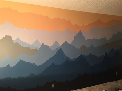 Mountain Mural Bedroom Wall Painting