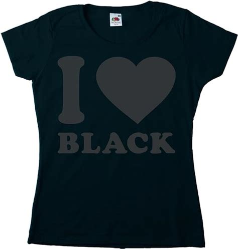 I Love Black Girlie Xx Large Schwarz Amazonde Fashion