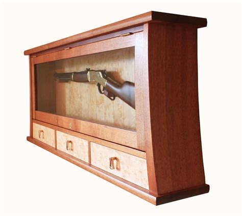 Hand Crafted Mahogany Gun Display Cabinet By Philip Morley Furniture