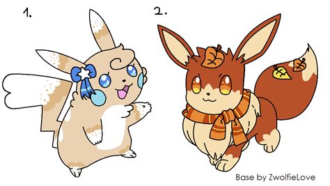 Pikachu And Eevee Adopts Closed By Sparklyn Adoptables On Deviantart