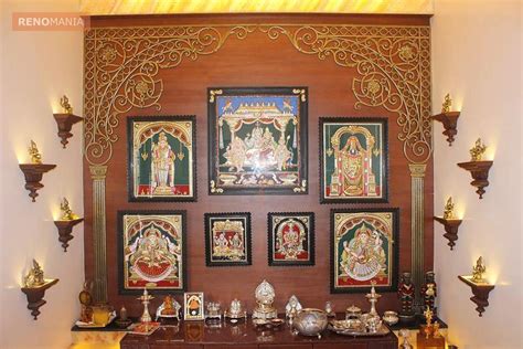 Brown Wall In Pujaroom Pooja Rooms Puja Room Pooja Room Door Design