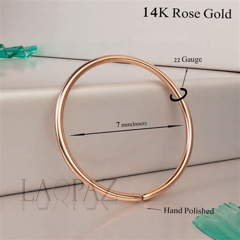 Simple Rose Gold Nose Ring Hoop Mm Diameter