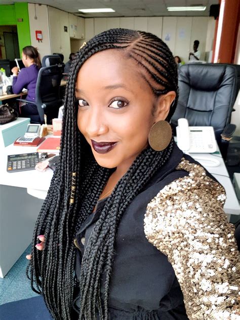 The brided hair spike resembles spikes on coronavirus. Anita Nderu Puts Back Her Radio Braidal Looks - Youth ...