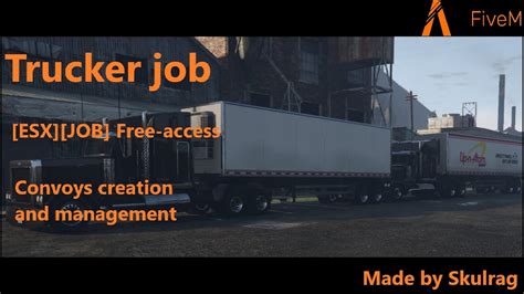 Paid Esx Qbcore Job Free Access Trucker Job Youtube