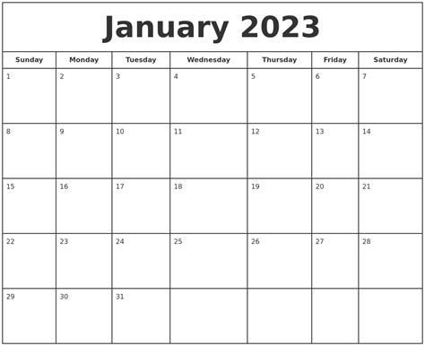 January 2023 Calendar Wiki Calendar