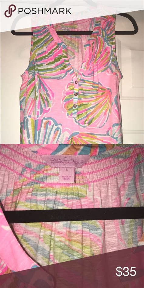 Lilly Pulitzer Sleeveless Essie Top Shellabrate Lilly Pulitzer
