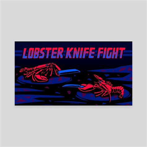 Lobster Knife Fight An Art Canvas By Percy Curry Inprnt