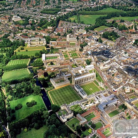 Aerial View Of Cambridge Including Stock Photo