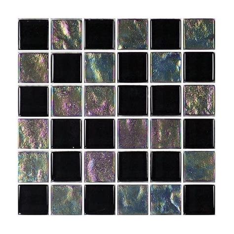 Black 1 X 1 Twilight Series Glass Pool Tile By Artistry In Mosaics Gt82323k5 Blue Water