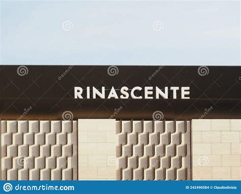 Turin Feb 2022 Rinascente Shopfront Sign Editorial Stock Image