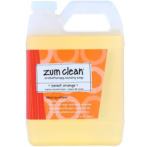 Zum Clean Aromatherapy Laundry Soap Sweet Orange 32 Fl Oz 94 L