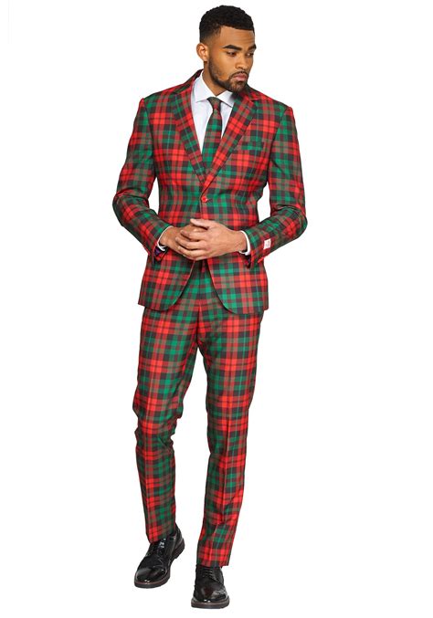 A man's suit isn't complete without a pocket square and it's very rare that i don a jacket without one; Opposuit Trendy Tartan Men's Suit