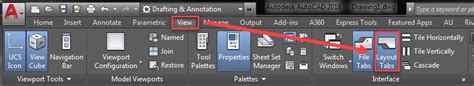 Layout And Model Tabs In Autocad