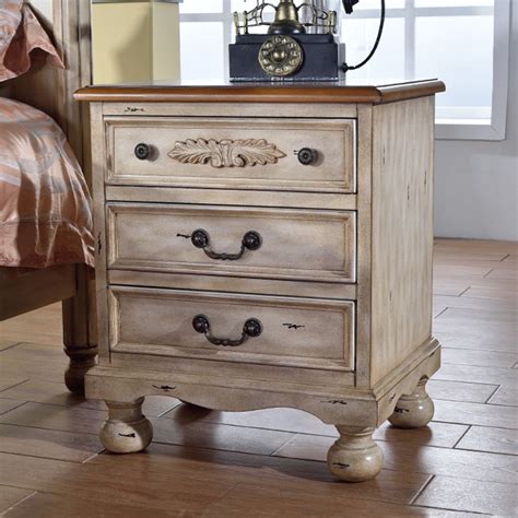 Distressed pine bedroom furniture home design planning simple with via cqazzd.com. Luxury French Country 3 Drawer Dresser Carved Wood ...