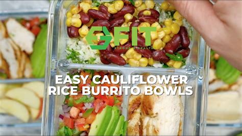 Avocado, dairy free yogurt, lime juice, cumin if you have leftover rice in the fridge, even better! Easy Cauliflower Rice Burrito Bowls - Meal Prep Recipe ...