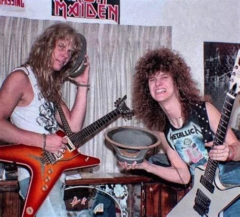 Dimebag Darrell Right And James Hetfield Left Partying Before