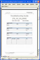 Troubleshooting Guide Template Word Images