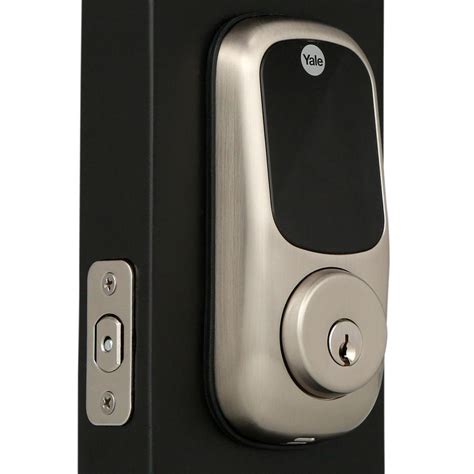 Yale Real Living Touch Screen Satin Nickel Deadbolt 084012 The Home Depot