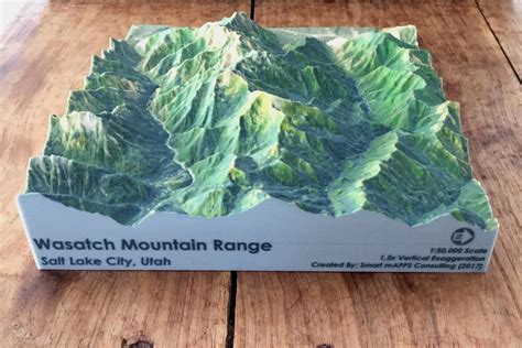 Wasatch Mountain Range 3d Printed Map Rmaps
