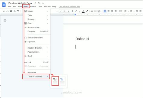 Cara Membuat Daftar Isi Otomatis Di Google Docs Panduaji Com