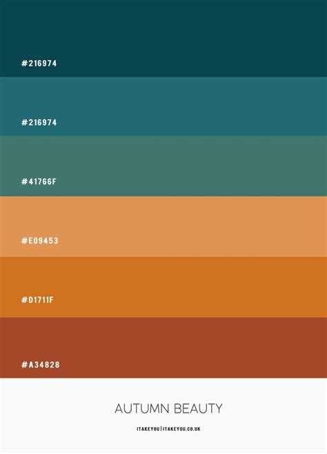 Hex Color Color Hex Teal And Brown Teal And Mustard Autumn Colour Palette Autumn Colour