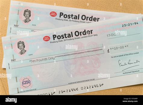 Royal Mail Postal Order Stock Photo 125140394 Alamy