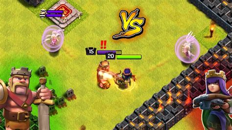 King Walk Vs Queen Walk Coc Barbarian King Vs Archer Queen Clash Of