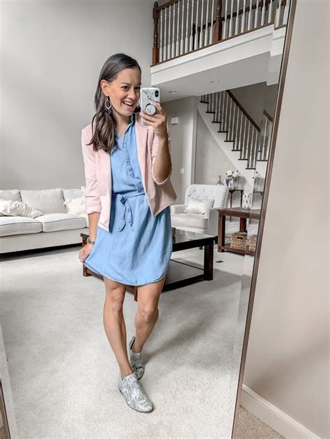 how to style a chambray dress for the fall mama loves shopping chambray dress staple