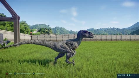 Blue Velociraptor Jurassic World Evolution