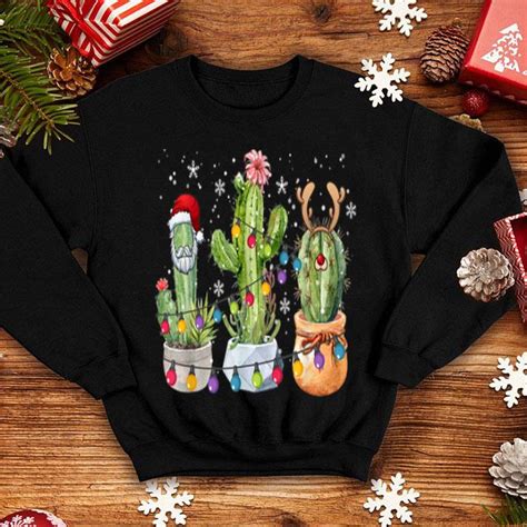 Christmas lights cactus also cheers xmas holiday santa hat. Cactus Christmas Light Cute Cactus Santa Hat Plant Lover ...