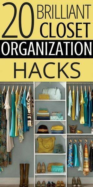 20 Closet Organization hacks. This list includes twenty ...