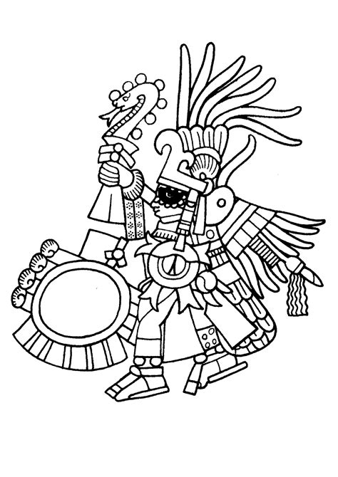 Quetzalcoatl Xipe Totec Coloringonly Sketch Coloring Page
