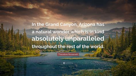 Theodore Roosevelt Quote “in The Grand Canyon Arizona Has A Natural