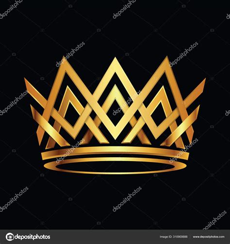 Golden Crown Logo Stock Vector Image By ©lumyaisweet 310900688