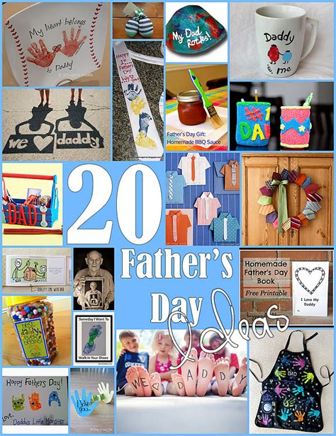 How to make dad hand print paper weights. 20 Fathers Day Gift Ideas with Kids