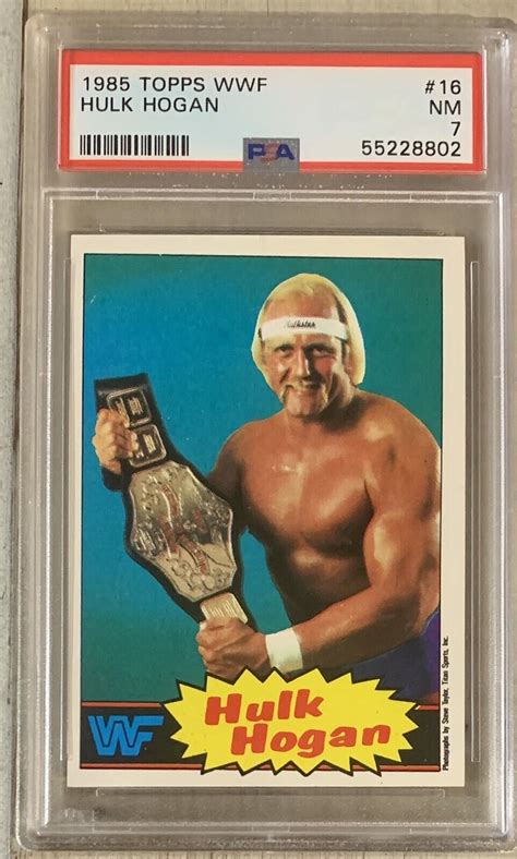 1985 Topps WWF Hulk Hogan Rookie Card RC 16 PSA 7 Rookie WWE WCW NWO
