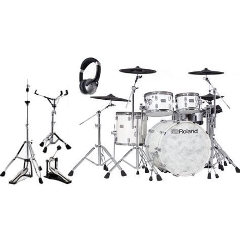 Roland Vad706 V Drums Acoustic Design Drum Kit Pearl White Package