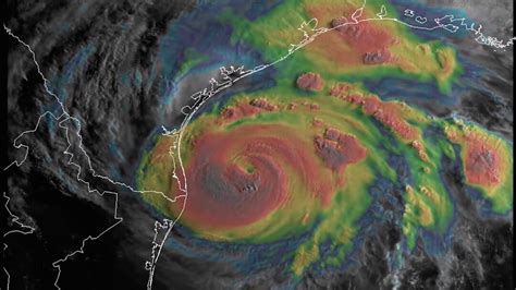 Satellite Images Show Hurricane Harvey Beginning To Reach Texas Coast