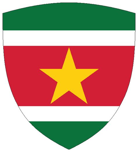 Die fahne von suriname könnt ihr beliebig auf euren reiseberichtseiten kostenlose mini suriname flagge im gif format, größe ca. Flagge| Suriname (wappenförmig) - Größe: 1