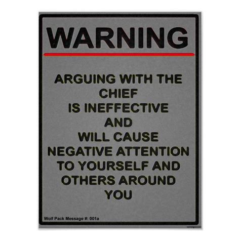 Warrant Officer Warning Message Poster Zazzle Design Your Own