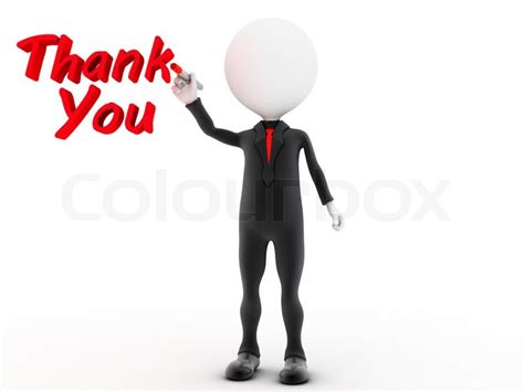 A Person Draws The Words Thank You Stock Photo Colourbox