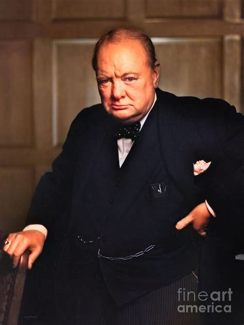 Sir Winston Churchill Colorized Museum Quality Prints By Wingsdomain