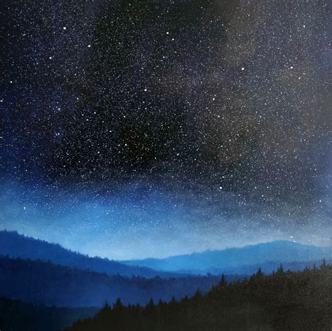 Night Sky Oil Painting